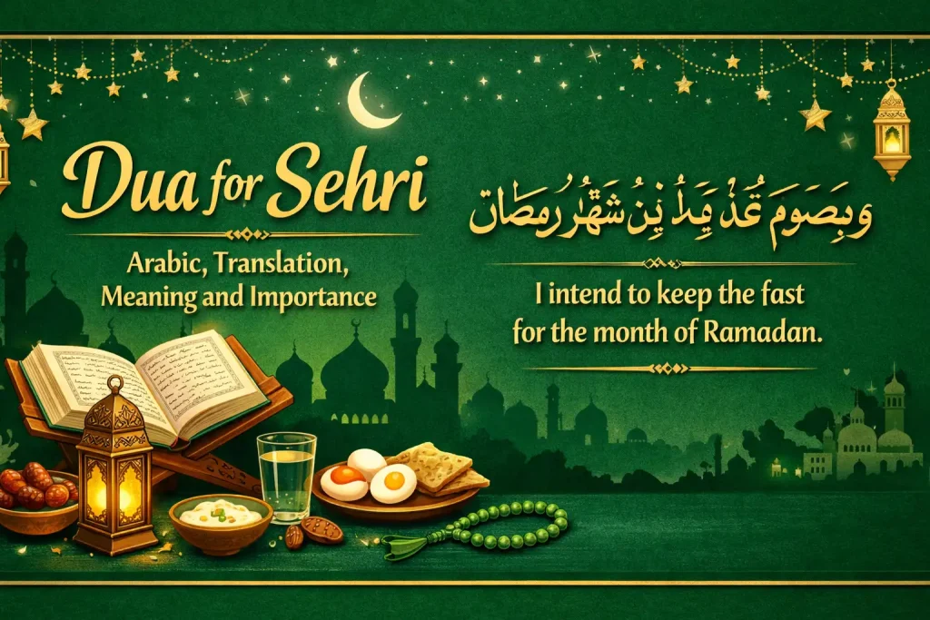 Dua for Sehri (Arabic, Translation & Meaning)